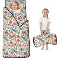 thumbnail image 1 of Pioneer Flower Floral Print Pattern Toddler Nap Mat for Teens Preschool Daycare, Teens Sleeping Mat Bag, Toddler Sleeping Bag with Pillow, 1 of 6