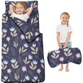 thumbnail image 1 of Pioneer Flower Floral Print Pattern Toddler Nap Mat for Teens Preschool Daycare, Teens Sleeping Mat Bag, Toddler Sleeping Bag with Pillow, 1 of 6