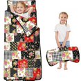 thumbnail image 1 of Pioneer Flower Floral Print Pattern Toddler Nap Mat for Teens Preschool Daycare, Teens Sleeping Mat Bag, Toddler Sleeping Bag with Pillow, 1 of 6