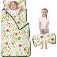 thumbnail image 1 of Pioneer Flower Floral Print Pattern Toddler Nap Mat for Teens Preschool Daycare, Teens Sleeping Mat Bag, Toddler Sleeping Bag with Pillow, 1 of 6