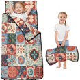 thumbnail image 1 of Pioneer Flower Floral Print Pattern Toddler Nap Mat for Teens Preschool Daycare, Teens Sleeping Mat Bag, Toddler Sleeping Bag with Pillow, 1 of 6