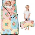 thumbnail image 1 of Pioneer Flower Floral Print Pattern Toddler Nap Mat for Teens Preschool Daycare, Teens Sleeping Mat Bag, Toddler Sleeping Bag with Pillow, 1 of 6