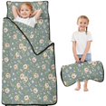 thumbnail image 1 of Pioneer Flower Floral Print Pattern Toddler Nap Mat for Teens Preschool Daycare, Teens Sleeping Mat Bag, Toddler Sleeping Bag with Pillow, 1 of 6