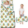 thumbnail image 1 of Pioneer Flower Floral Print Pattern Toddler Nap Mat for Teens Preschool Daycare, Teens Sleeping Mat Bag, Toddler Sleeping Bag with Pillow, 1 of 6
