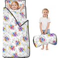 thumbnail image 1 of Pioneer Flower Floral Print Pattern Toddler Nap Mat for Teens Preschool Daycare, Teens Sleeping Mat Bag, Toddler Sleeping Bag with Pillow, 1 of 6