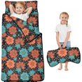 thumbnail image 1 of Pioneer Flower Floral Print Pattern Toddler Nap Mat for Teens Preschool Daycare, Teens Sleeping Mat Bag, Toddler Sleeping Bag with Pillow, 1 of 6