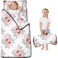 thumbnail image 1 of Pioneer Flower Floral Print Pattern Toddler Nap Mat for Teens Preschool Daycare, Teens Sleeping Mat Bag, Toddler Sleeping Bag with Pillow, 1 of 6