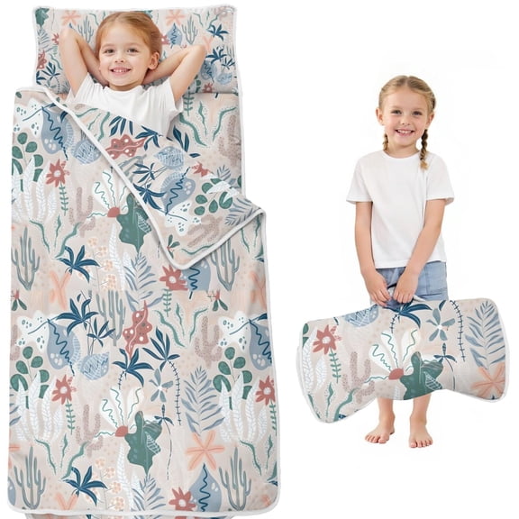 Pioneer Flower Floral Print Pattern Toddler Nap Mats for Kids Preschool,Sleeping Mat Bag or Kids,Toddler Sleeping Bag,Toddler Nap Mat or Daycare