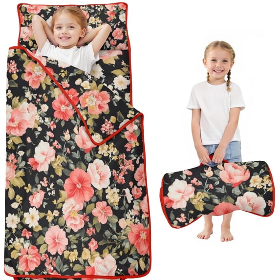 Pioneer Flower Floral Print Pattern Toddler Nap Mats for Kids Preschool,Sleeping Mat Bag or Kids,Toddler Sleeping Bag,Toddler Nap Mat or Daycare