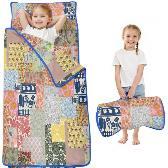 Pioneer Flower Floral Print Pattern Toddler Nap Mats for Kids Preschool,Sleeping Mat Bag or Kids,Toddler Sleeping Bag,Toddler Nap Mat or Daycare