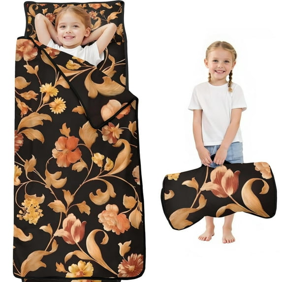 Pioneer Flower Floral Print Pattern Toddler Nap Mats for Kids Preschool,Sleeping Mat Bag or Kids,Toddler Sleeping Bag,Toddler Nap Mat or Daycare