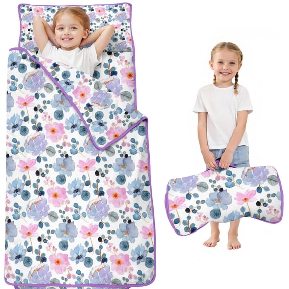 Pioneer Flower Floral Print Pattern Toddler Nap Mats for Kids Preschool,Sleeping Mat Bag or Kids,Toddler Sleeping Bag,Toddler Nap Mat or Daycare