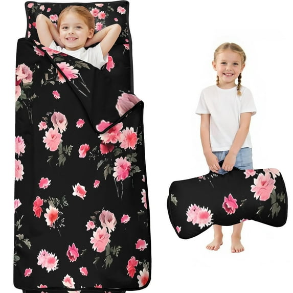 Pioneer Flower Floral Print Pattern Toddler Nap Mats for Kids Preschool,Sleeping Mat Bag or Kids,Toddler Sleeping Bag,Toddler Nap Mat or Daycare