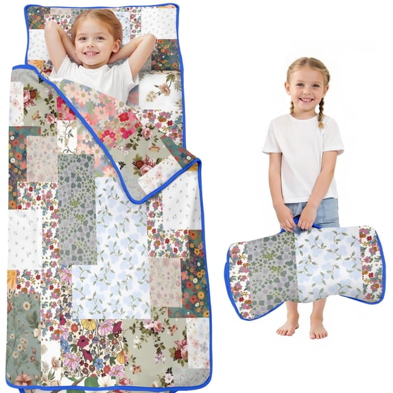 Pioneer Flower Floral Print Pattern Toddler Nap Mats for Kids Preschool,Sleeping Mat Bag or Kids,Toddler Sleeping Bag,Toddler Nap Mat or Daycare
