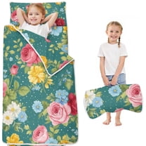 Pioneer Flower Floral Print Pattern Toddler Nap Mats for Kids Preschool,Sleeping Mat Bag or Kids,Toddler Sleeping Bag,Toddler Nap Mat or Daycare