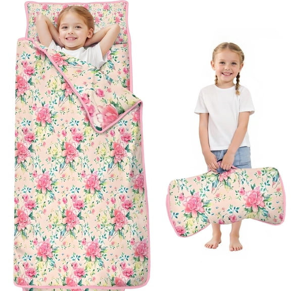 Pioneer Flower Floral Print Pattern Toddler Nap Mats for Kids Preschool,Sleeping Mat Bag or Kids,Toddler Sleeping Bag,Toddler Nap Mat or Daycare