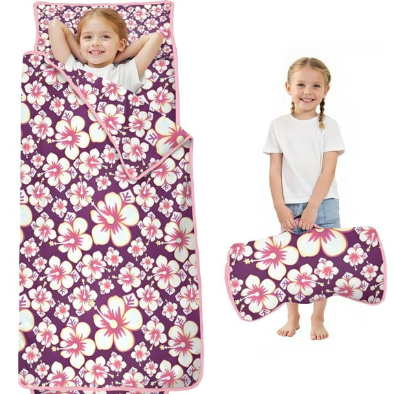 Pioneer Flower Floral Print Pattern Toddler Nap Mats for Kids Preschool,Sleeping Mat Bag or Kids,Toddler Sleeping Bag,Toddler Nap Mat or Daycare