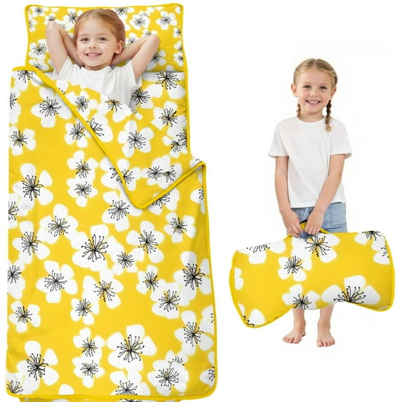 Pioneer Flower Floral Print Pattern Toddler Nap Mats for Kids Preschool,Sleeping Mat Bag or Kids,Toddler Sleeping Bag,Toddler Nap Mat or Daycare