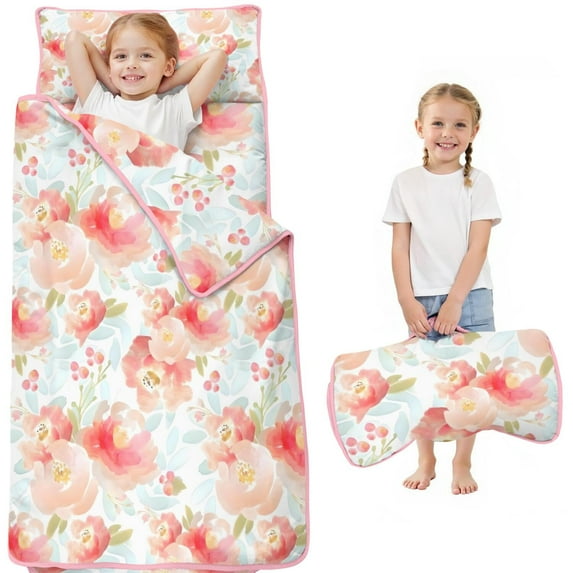 Pioneer Flower Floral Print Pattern Toddler Nap Mats for Kids Preschool,Sleeping Mat Bag or Kids,Toddler Sleeping Bag,Toddler Nap Mat or Daycare