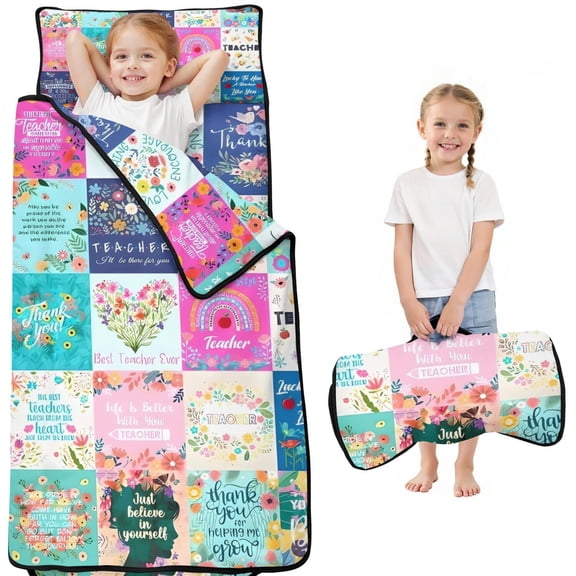 Pioneer Flower Floral Print Pattern Toddler Nap Mats for Kids Preschool,Sleeping Mat Bag or Kids,Toddler Sleeping Bag,Toddler Nap Mat or Daycare