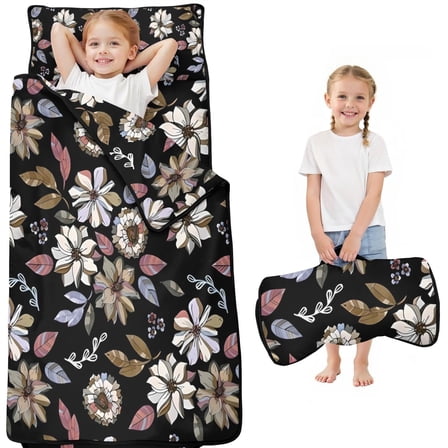 Pioneer Flower Floral Print Pattern Toddler Nap Mats for Kids Preschool,Sleeping Mat Bag or Kids,Toddler Sleeping Bag,Toddler Nap Mat or Daycare