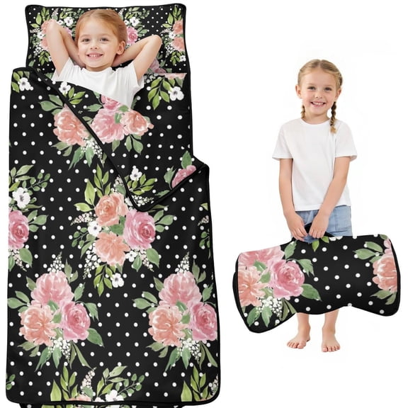 Pioneer Flower Floral Print Pattern Toddler Nap Mats for Kids Preschool,Sleeping Mat Bag or Kids,Toddler Sleeping Bag,Toddler Nap Mat or Daycare