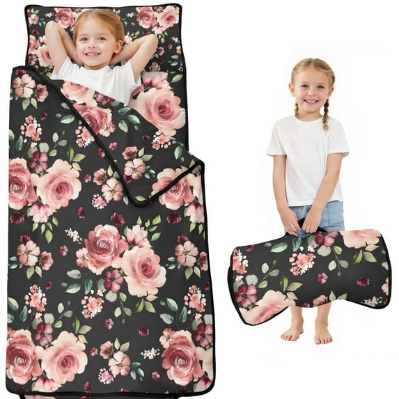 Pioneer Flower Floral Print Pattern Toddler Nap Mats for Kids Preschool,Sleeping Mat Bag or Kids,Toddler Sleeping Bag,Toddler Nap Mat or Daycare
