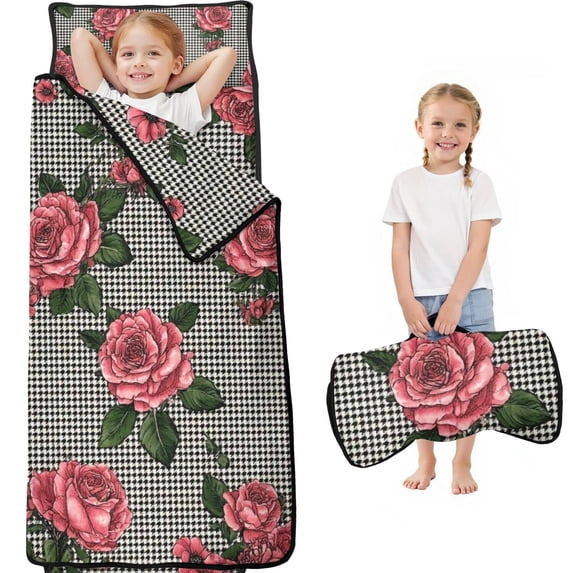 Pioneer Flower Floral Print Pattern Toddler Nap Mats for Kids Preschool,Sleeping Mat Bag or Kids,Toddler Sleeping Bag,Toddler Nap Mat or Daycare