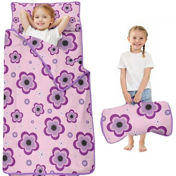 Pioneer Flower Floral Print Pattern Toddler Nap Mats for Kids Preschool,Sleeping Mat Bag or Kids,Toddler Sleeping Bag,Toddler Nap Mat or Daycare