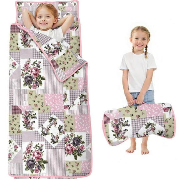 Pioneer Flower Floral Print Pattern Toddler Nap Mats for Kids Preschool,Sleeping Mat Bag or Kids,Toddler Sleeping Bag,Toddler Nap Mat or Daycare