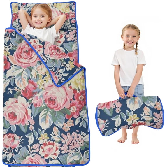 Pioneer Flower Floral Print Pattern Toddler Nap Mats for Kids Preschool,Sleeping Mat Bag or Kids,Toddler Sleeping Bag,Toddler Nap Mat or Daycare