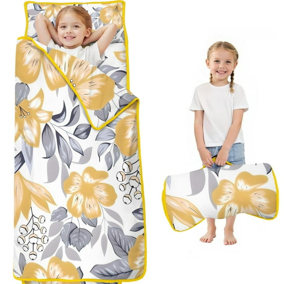 Pioneer Flower Floral Print Pattern Toddler Nap Mats for Kids Preschool,Sleeping Mat Bag or Kids,Toddler Sleeping Bag,Toddler Nap Mat or Daycare