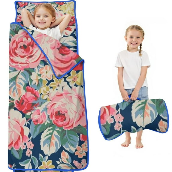 Pioneer Flower Floral Print Pattern Toddler Nap Mats for Kids Preschool,Sleeping Mat Bag or Kids,Toddler Sleeping Bag,Toddler Nap Mat or Daycare