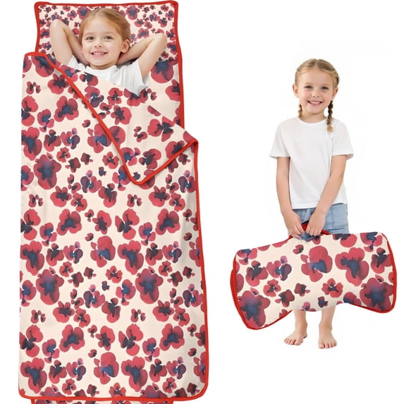Pioneer Flower Floral Print Pattern Toddler Nap Mats for Kids Preschool,Sleeping Mat Bag or Kids,Toddler Sleeping Bag,Toddler Nap Mat or Daycare