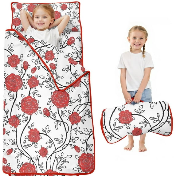 Pioneer Flower Floral Print Pattern Toddler Nap Mats for Kids Preschool,Sleeping Mat Bag or Kids,Toddler Sleeping Bag,Toddler Nap Mat or Daycare