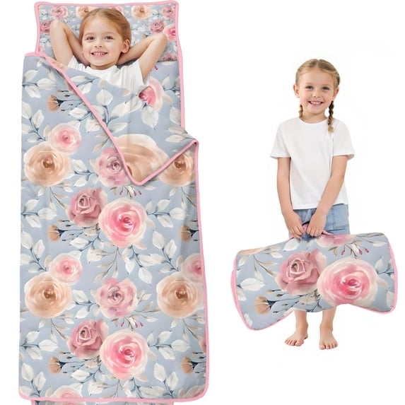 Pioneer Flower Floral Print Pattern Toddler Nap Mats for Kids Preschool,Sleeping Mat Bag or Kids,Toddler Sleeping Bag,Toddler Nap Mat or Daycare