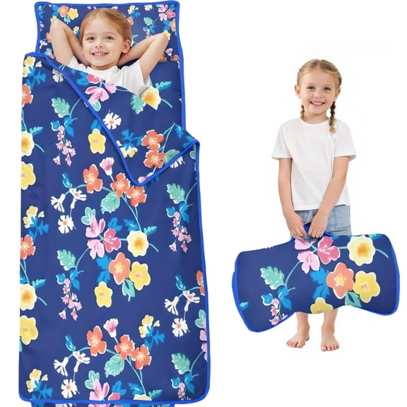 Pioneer Flower Floral Print Pattern Toddler Nap Mats for Kids Preschool,Sleeping Mat Bag or Kids,Toddler Sleeping Bag,Toddler Nap Mat or Daycare