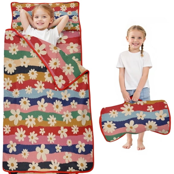 Pioneer Flower Floral Print Pattern Toddler Nap Mats for Kids Preschool,Sleeping Mat Bag or Kids,Toddler Sleeping Bag,Toddler Nap Mat or Daycare