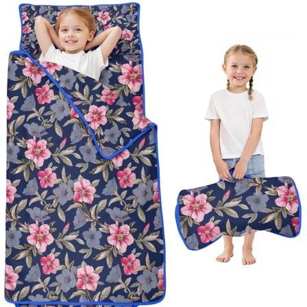 Pioneer Flower Floral Print Pattern Toddler Nap Mats for Kids Preschool,Sleeping Mat Bag or Kids,Toddler Sleeping Bag,Toddler Nap Mat or Daycare