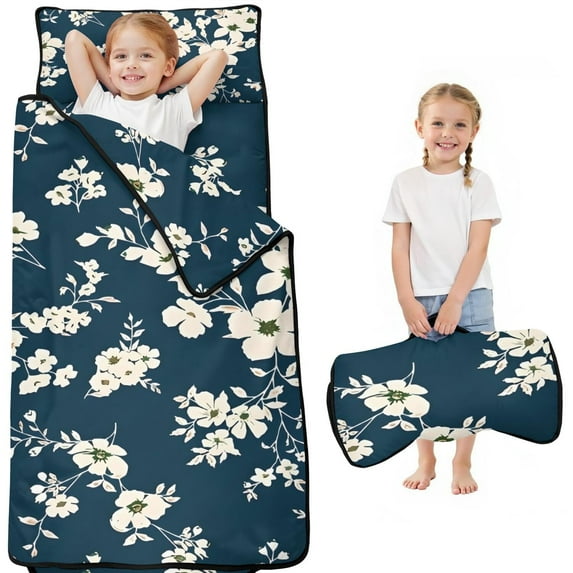 Pioneer Flower Floral Print Pattern Toddler Nap Mats for Kids Preschool,Sleeping Mat Bag or Kids,Toddler Sleeping Bag,Toddler Nap Mat or Daycare