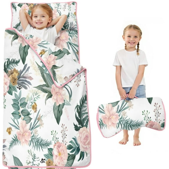 Pioneer Flower Floral Print Pattern Toddler Nap Mats for Kids Preschool,Sleeping Mat Bag or Kids,Toddler Sleeping Bag,Toddler Nap Mat or Daycare