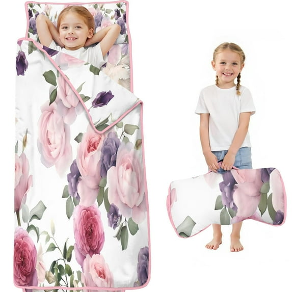 Pioneer Flower Floral Print Pattern Toddler Nap Mats for Kids Preschool,Sleeping Mat Bag or Kids,Toddler Sleeping Bag,Toddler Nap Mat or Daycare