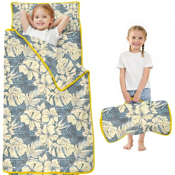 Pioneer Flower Floral Print Pattern Toddler Nap Mats for Kids Preschool,Sleeping Mat Bag or Kids,Toddler Sleeping Bag,Toddler Nap Mat or Daycare