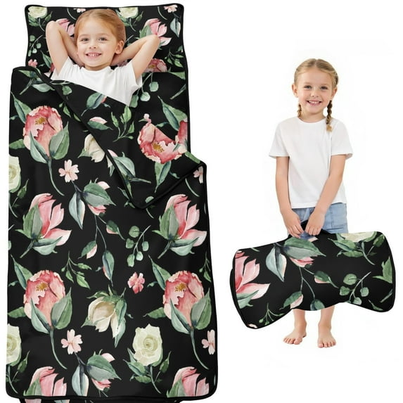 Pioneer Flower Floral Print Pattern Toddler Nap Mats for Kids Preschool,Sleeping Mat Bag or Kids,Toddler Sleeping Bag,Toddler Nap Mat or Daycare
