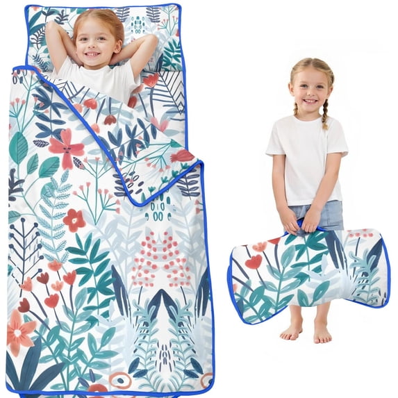 Pioneer Flower Floral Print Pattern Toddler Nap Mats for Kids Preschool,Sleeping Mat Bag or Kids,Toddler Sleeping Bag,Toddler Nap Mat or Daycare
