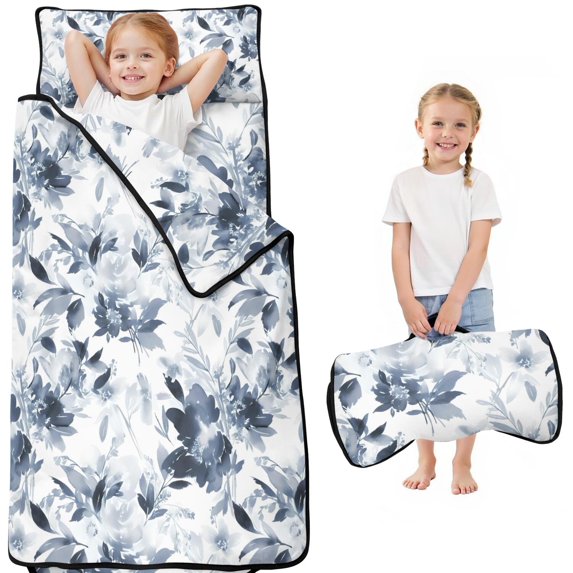 Pioneer Flower Floral Print Pattern Toddler Nap Mats for Kids Preschool,Sleeping Mat Bag or Kids,Toddler Sleeping Bag,Toddler Nap Mat or Daycare