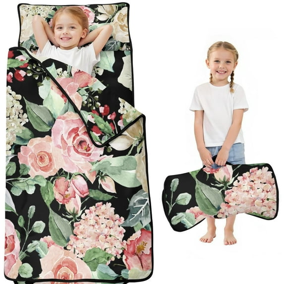 Pioneer Flower Floral Print Pattern Toddler Nap Mats for Kids Preschool,Sleeping Mat Bag or Kids,Toddler Sleeping Bag,Toddler Nap Mat or Daycare