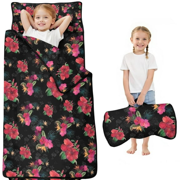 Pioneer Flower Floral Print Pattern Toddler Nap Mats for Kids Preschool,Sleeping Mat Bag or Kids,Toddler Sleeping Bag,Toddler Nap Mat or Daycare