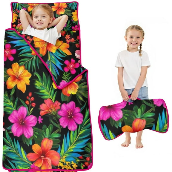 Pioneer Flower Floral Print Pattern Toddler Nap Mats for Kids Preschool,Sleeping Mat Bag or Kids,Toddler Sleeping Bag,Toddler Nap Mat or Daycare
