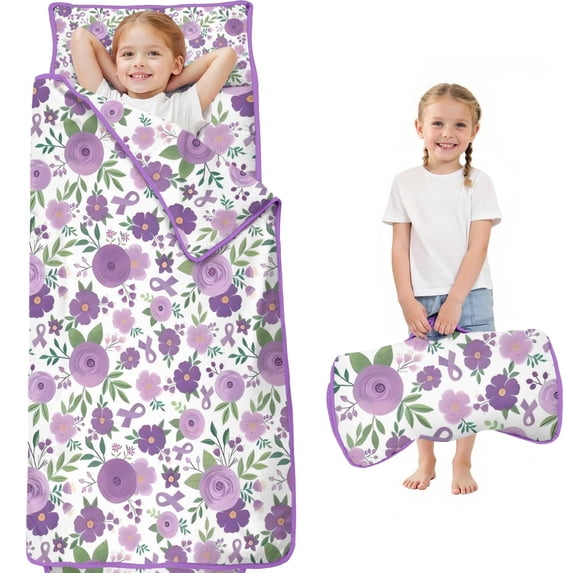 Pioneer Flower Floral Print Pattern Toddler Nap Mats for Kids Preschool,Sleeping Mat Bag or Kids,Toddler Sleeping Bag,Toddler Nap Mat or Daycare